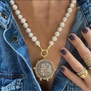 Vintage Silver and Pearl Necklace